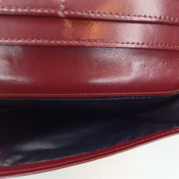 Marc Jacobs Main Line Burgundy Oxblood Minimalist Leather Zip Wallet - Picture 13 of 16